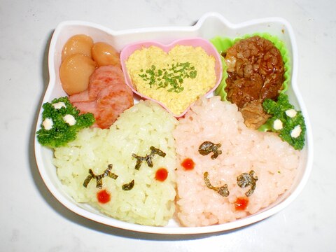 ハートが可愛いお弁当！キャラ弁当